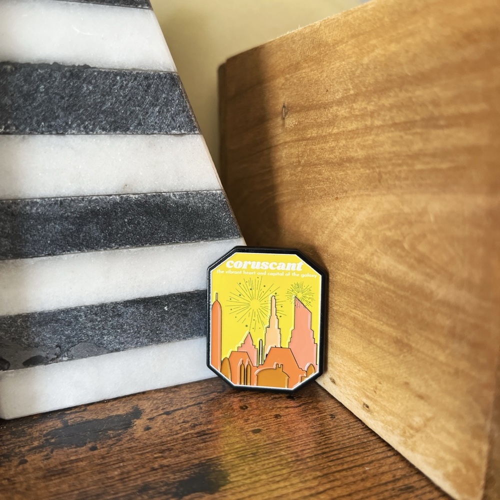 Star Wars Loungefly Coruscant Cityscape Pin.